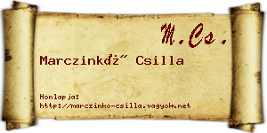 Marczinkó Csilla névjegykártya