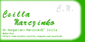 csilla marczinko business card